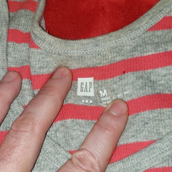 Gap Grey & Pink Striped Tank - Picture 2 of 7